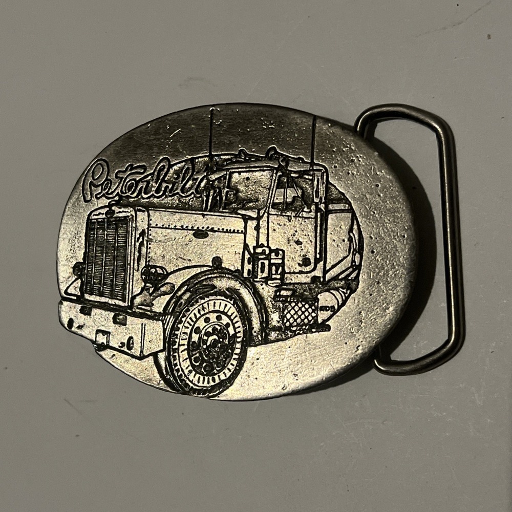 Peterbilt Trucking Company Semi Truck Trucker Driver Vintage  Belt Buckle